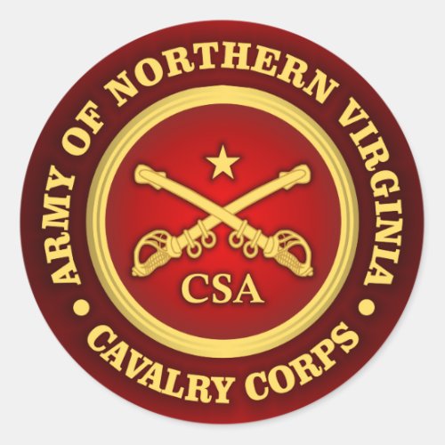 CSC _Army of Northern Virginia Cavalry Corps Classic Round Sticker