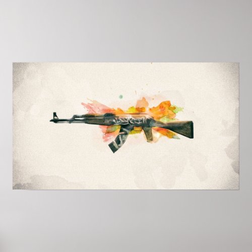 CSGO AK_47 Wasteland Rebel Poster