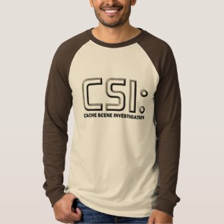 CSI Cache Scene Investigation Geocacher Shirts NEW