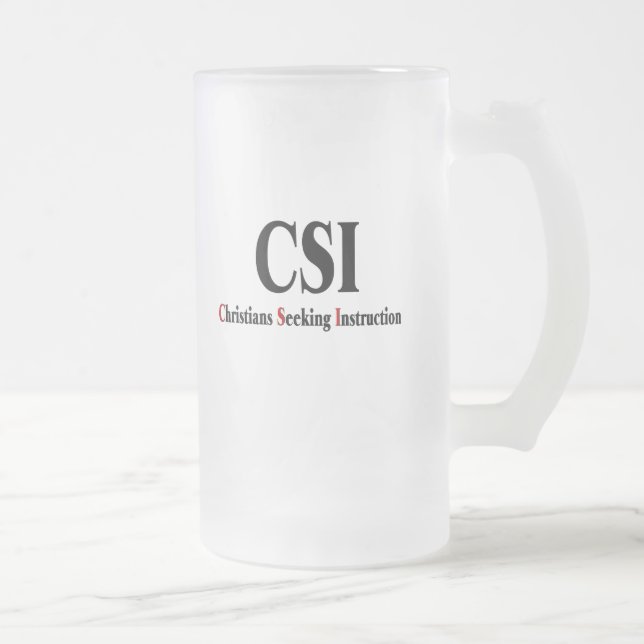 CSI Christians Frosted Glass Beer Mug (Right)