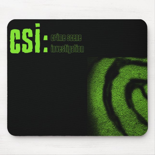 csi crime scene investigation mouse pad (Front)