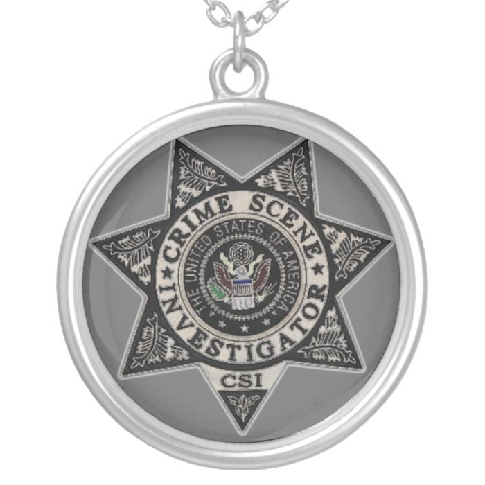 csi crime scene investigator badge pendants