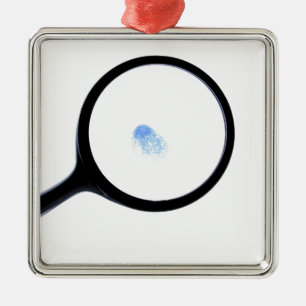 CSI Fingerprint Metal Ornament