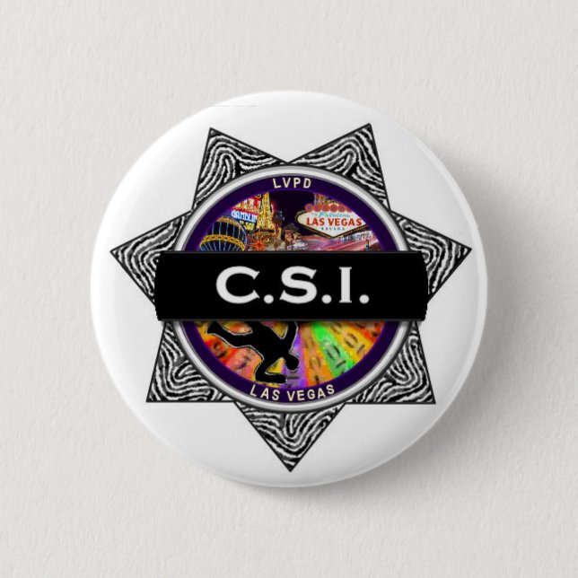 CSI Las Vegas TV Show Button Gift (Front)
