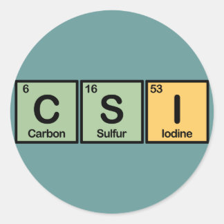CSI made of Elements Classic Round Sticker