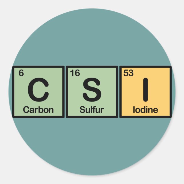 CSI made of Elements Classic Round Sticker (Front)