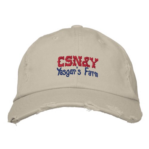 CSNY Yasgurs Farm Embroidered Baseball Cap