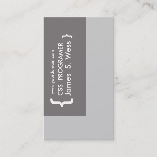 Customizable CSS Computer Programer Design Business Card Templates