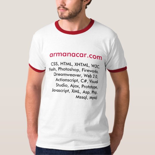 CSS, HTML, XHTML, W3C, Flash, Phot... - Customized T-Shirt