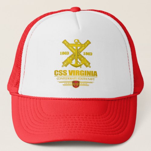 CSS Virginia Navy Emblem gold Trucker Hat