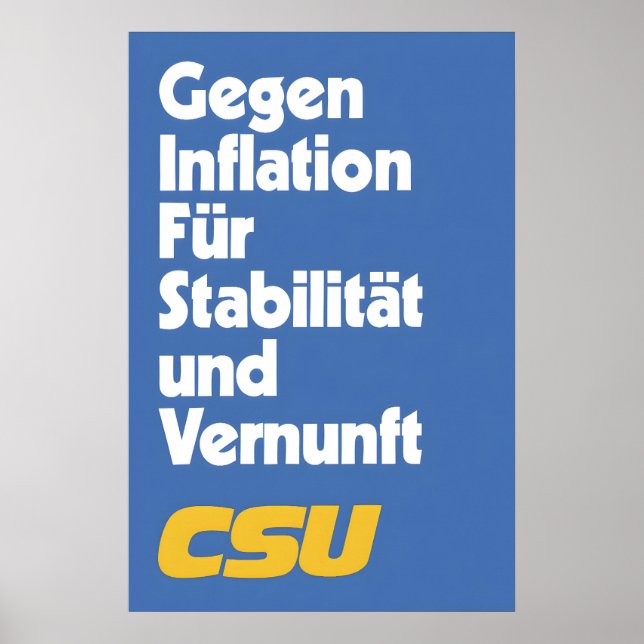 CSU Election Poster Against inflation for (Front)
