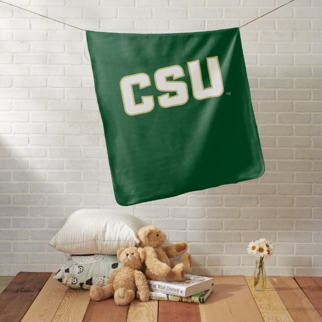 CSU Letter Mark Baby Blanket (In Situ)