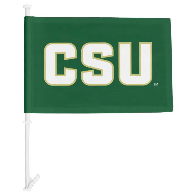 CSU Letter Mark Car Flag | Zazzle