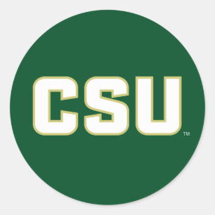 CSU Letter Mark Classic Round Sticker