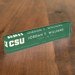 CSU Letter Mark Desk Name Plate