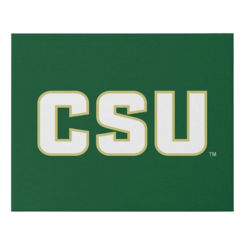 CSU Letter Mark Faux Canvas Print