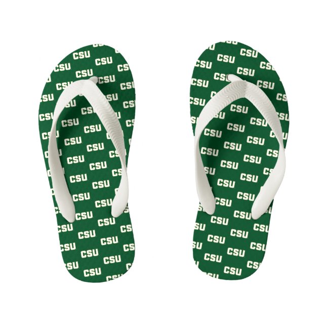 CSU Letter Mark Kid's Flip Flops (Footbed)