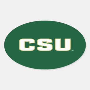CSU Letter Mark Oval Sticker