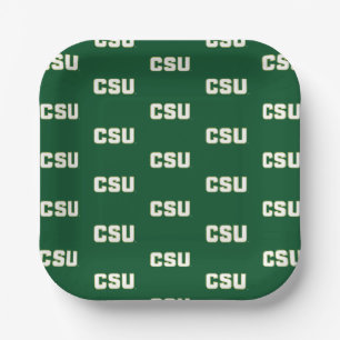 CSU Letter Mark Paper Plates