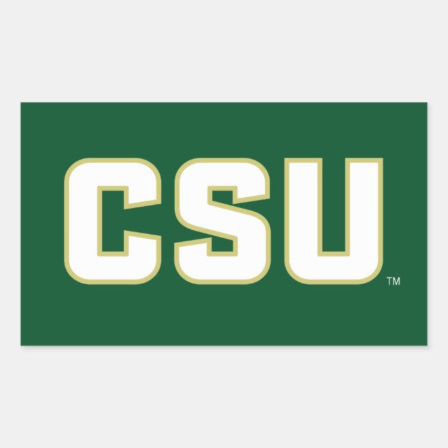 CSU Letter Mark Rectangular Sticker (Front)