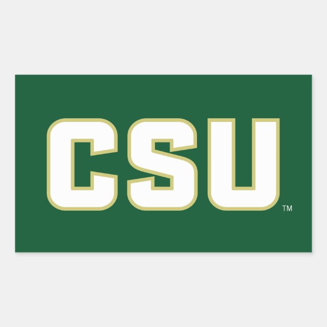 CSU Letter Mark Rectangular Sticker (Front)