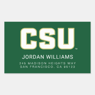 CSU Letter Mark Rectangular Sticker