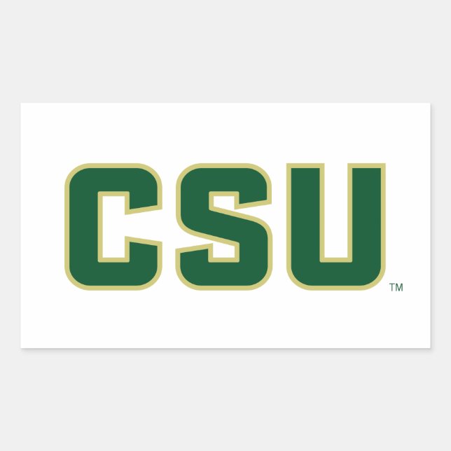 CSU Letter Mark Rectangular Sticker (Front)