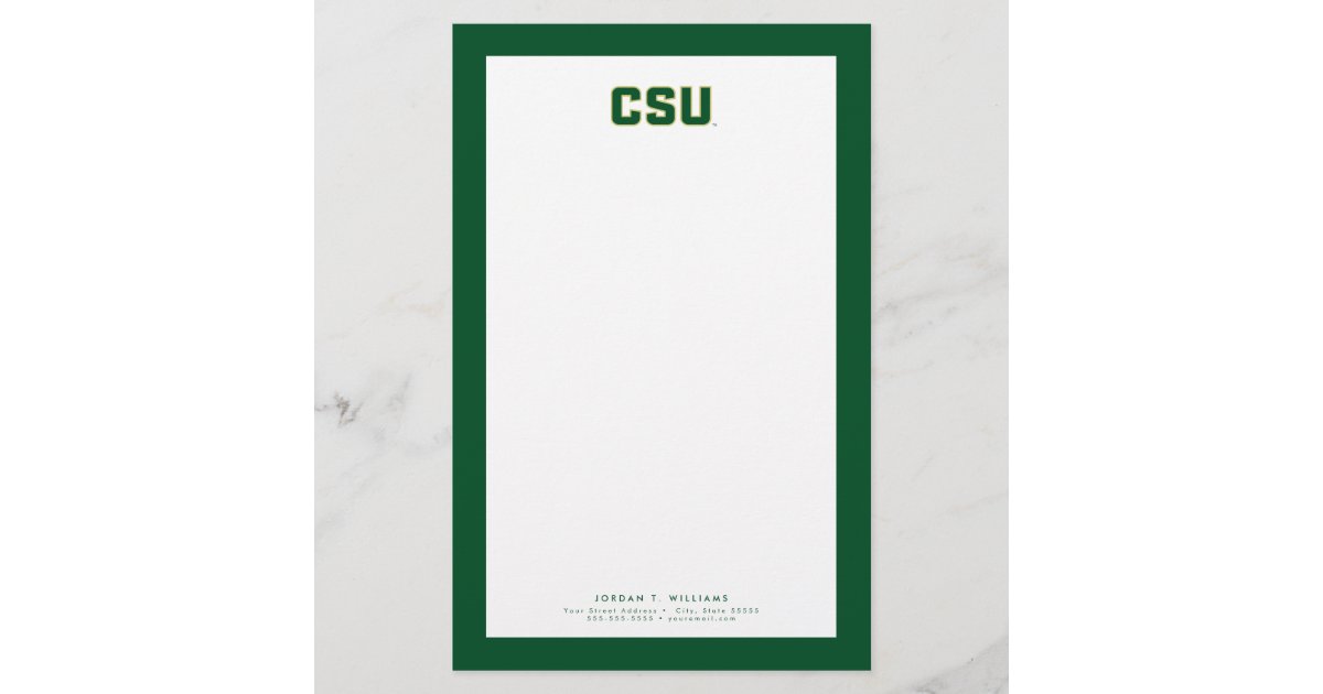 CSU Letter Mark Stationery | Zazzle