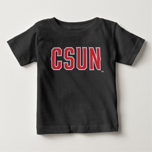 CSUN Logo on Black Baby T_Shirt