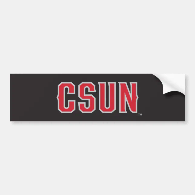 CSUN Logo on Black Bumper Sticker | Zazzle