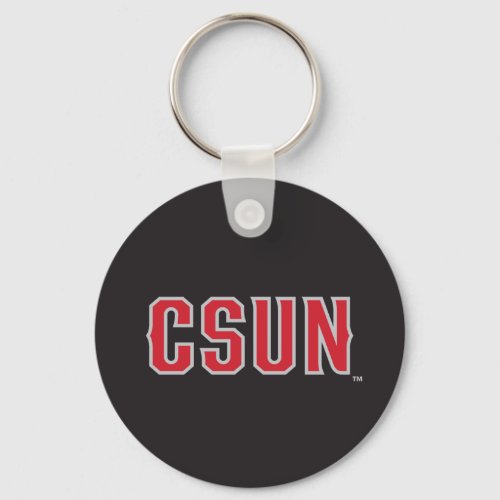 CSUN Logo on Black Keychain