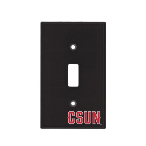 CSUN Logo on Black Light Switch Cover