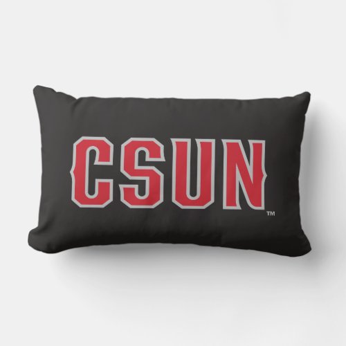 CSUN Logo on Black Lumbar Pillow