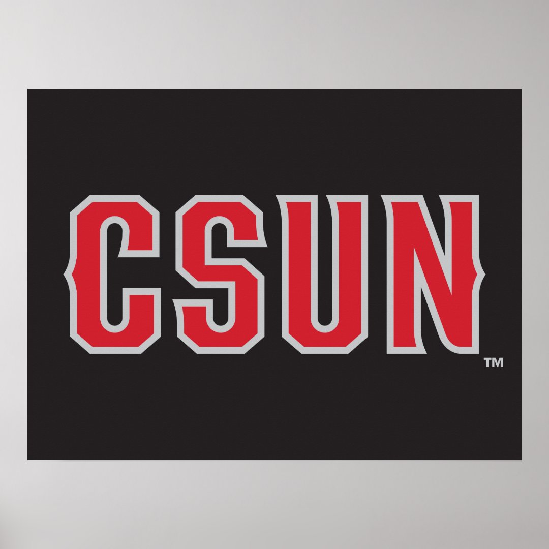 CSUN Logo on Black Poster | Zazzle