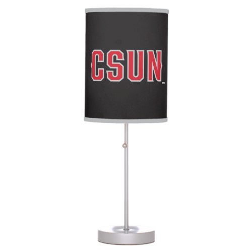 CSUN Logo on Black Table Lamp