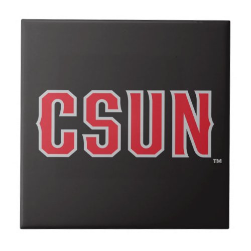 CSUN Logo on Black Tile