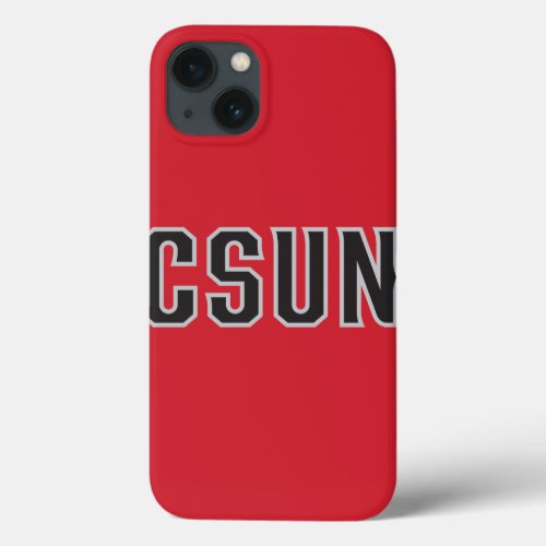 CSUN Logo on Red iPhone 13 Case