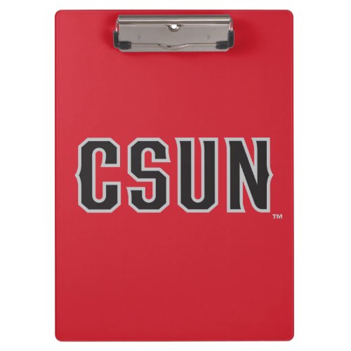 CSUN Logo on Red Clipboard