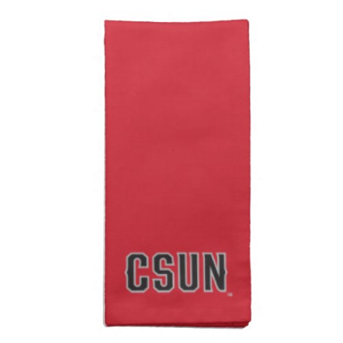 CSUN Logo on Red Cloth Napkin