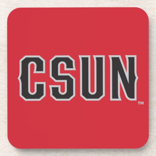CSUN Logo on Red Drink Coaster