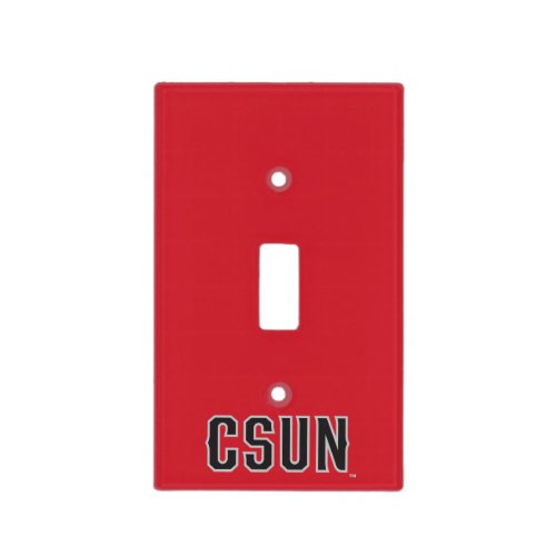 CSUN Logo on Red Light Switch Cover