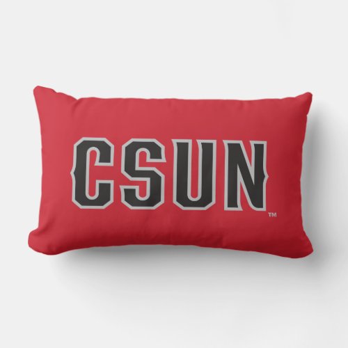 CSUN Logo on Red Lumbar Pillow