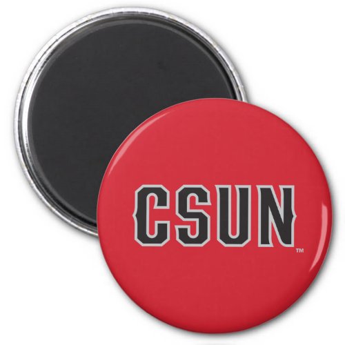 CSUN Logo on Red Magnet