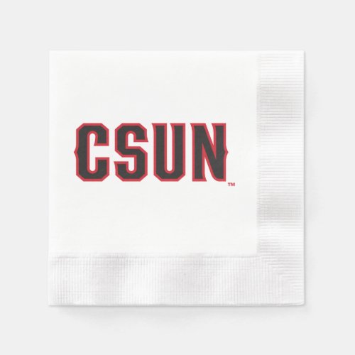 CSUN Logo on Red Paper Napkins