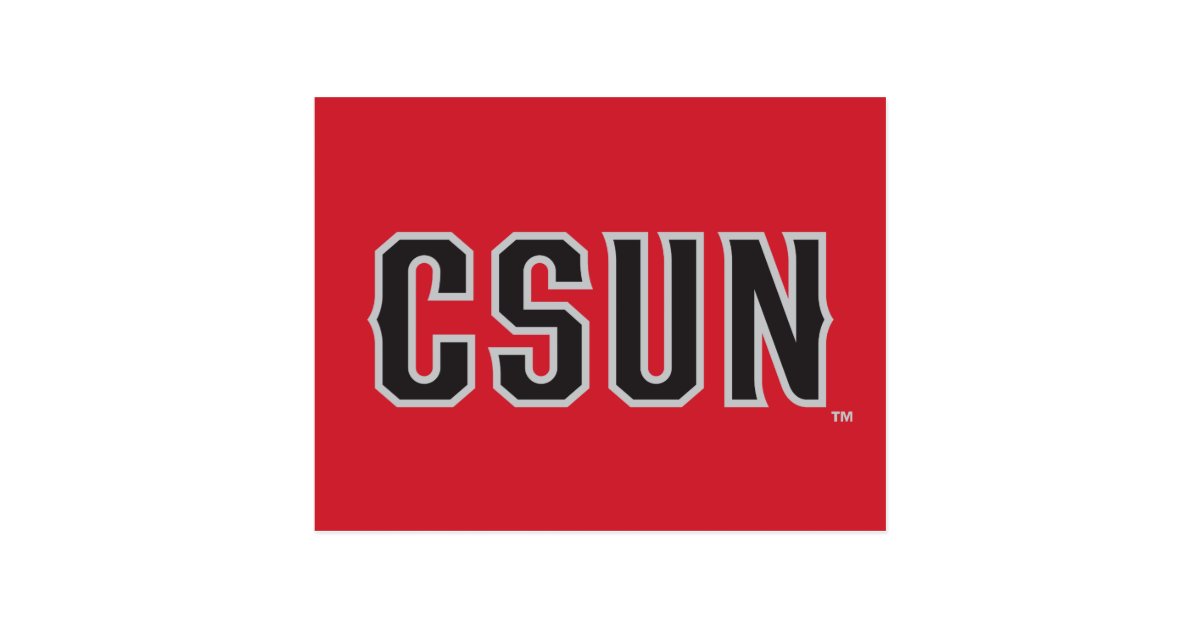 CSUN Logo on Red Postcard | Zazzle.com