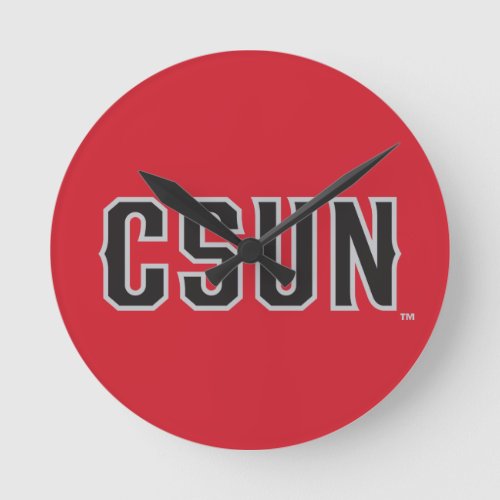 CSUN Logo on Red Round Clock