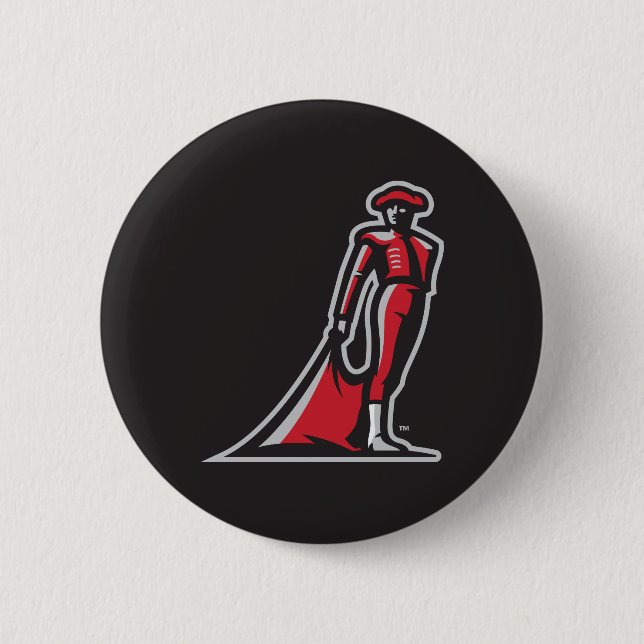 CSUN Matador - Black Button (Front)