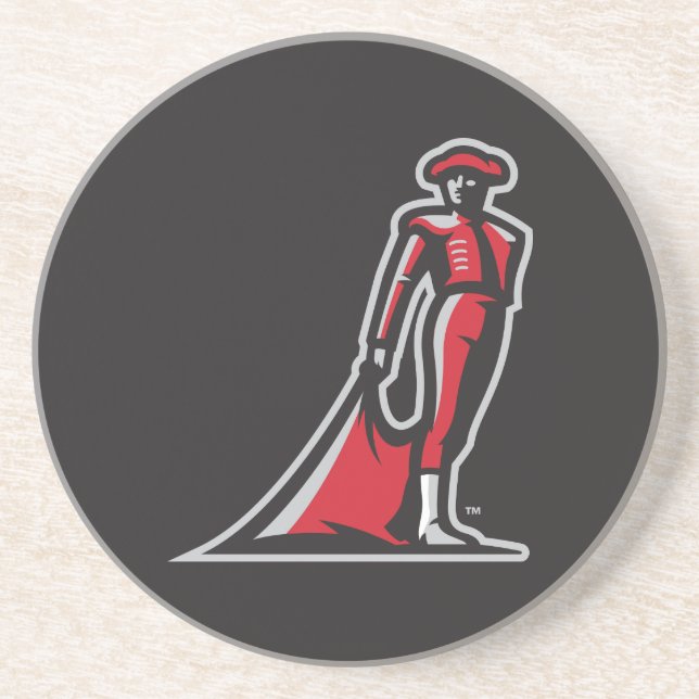 CSUN Matador - Black Drink Coaster (Front)