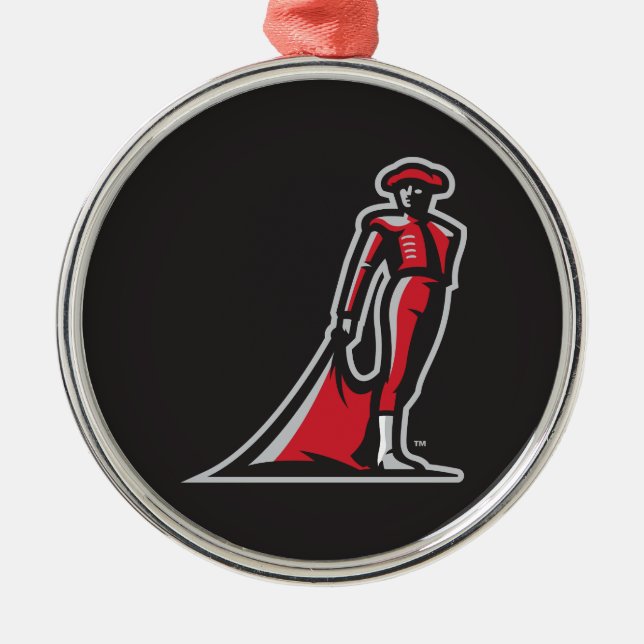 CSUN Matador - Black Metal Ornament (Front)