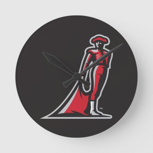 CSUN Matador _ Black Round Clock